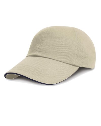 Cappellino cotone pettinato Natural navy
