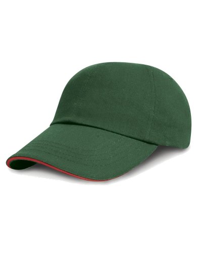 Cappellino cotone pettinato Forest red