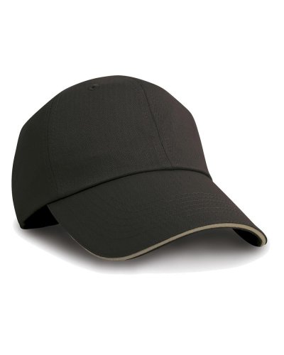 Cappellino Herringbone Black taupe