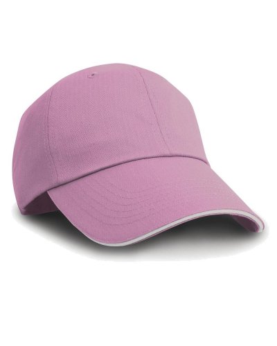 Cappellino Herringbone Pink white