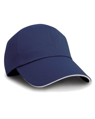 Cappellino Herringbone Navy / Bianco