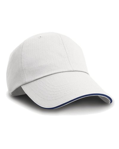 Cappellino Herringbone Bianco / Navy