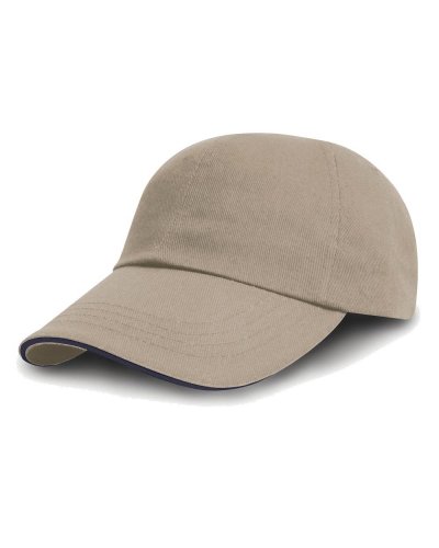 Cappellino cotone pettinato drill Putty/navy