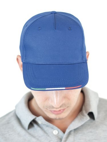 Cappello Italia 100% Cotone, Bandiera Tricolore, Taglia Unica