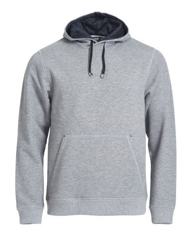 Felpa uomo  Classic Hoody nera con cappuccio e tasca frontale