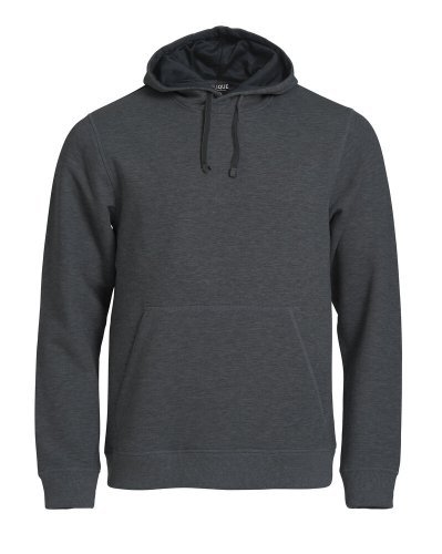 Felpa uomo  Classic Hoody nera con cappuccio e tasca frontale