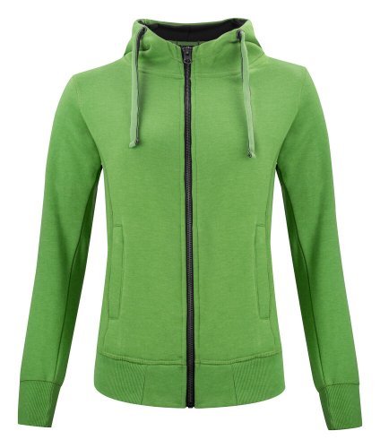 Felpa donna full zip Kariban: cappuccio mesh, tasche, varie colorazion