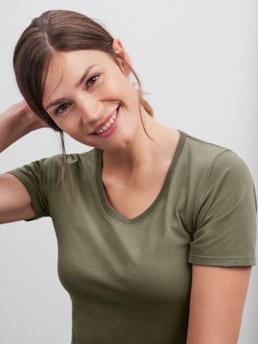 Damen T-Shirt aus 100% Baumwolle Basic Body Fit Rundhalsausschnitt 3XL