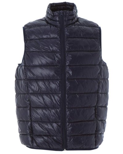 Gilet in nylon morbido e lucido Navy