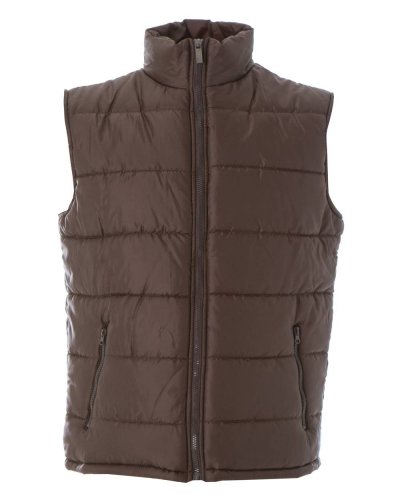 Gilet in nylon lucido impermeabile New Shanghai Brown