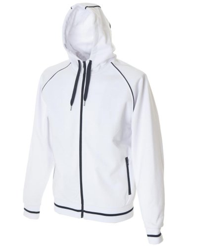 Felpa zip e cappuccio Coimbra White
