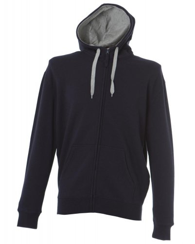 Felpa zip cappuccio New Kansas Navy