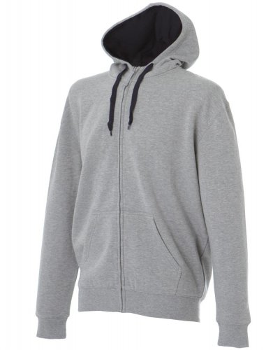 Felpa zip cappuccio New Kansas Melange