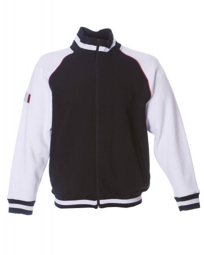 Felpa con zip Zurigo Black / White