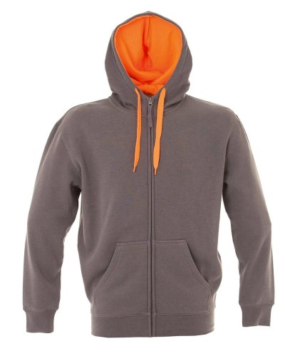 Felpa zip cappuccio New Kansas Dark grey