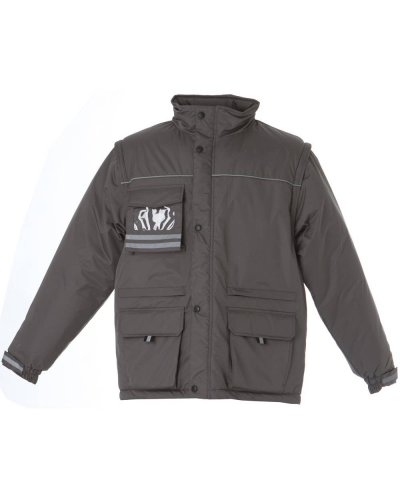 Giubbino imbottito con porta badge Japan Grey