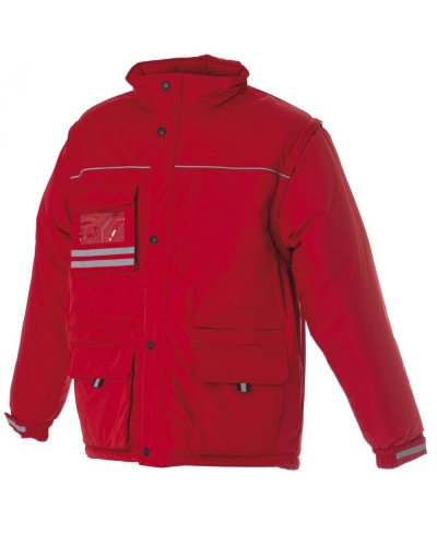 Giubbino imbottito con porta badge Japan Red