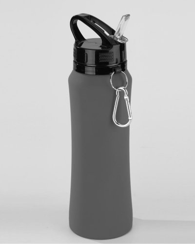 Borraccia BPA Free 700 ml con moschettone Grey