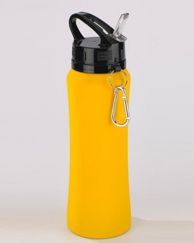 Borraccia BPA Free 700 ml con moschettone Yellow