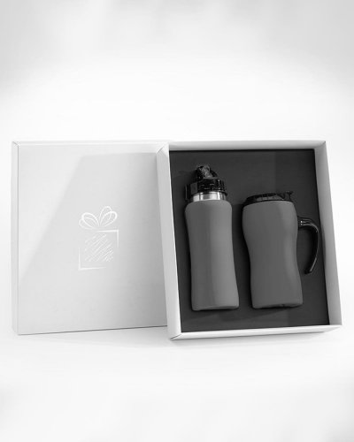 Set Tazza termica & Borraccia Grey