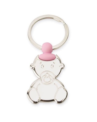 Portachiavi ciuccio bebè Rosa