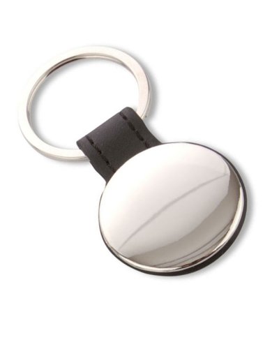 Portachiavi metallico rotondo Nero