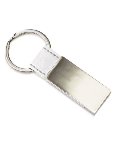 Portachiavi metallico rettangolare Bianco