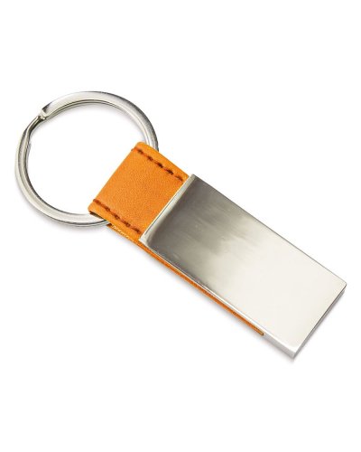 Portachiavi metallico rettangolare Arancione