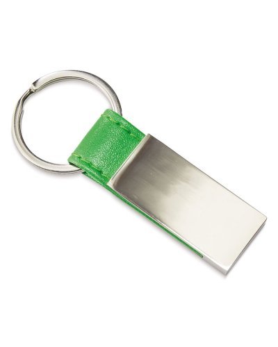 Portachiavi metallico rettangolare Verde