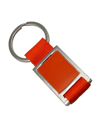 Portachiavi metallico rettangolare Arancione