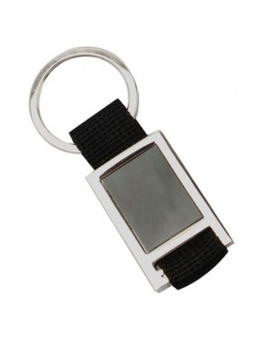 Portachiavi metallico rettangolare Nero