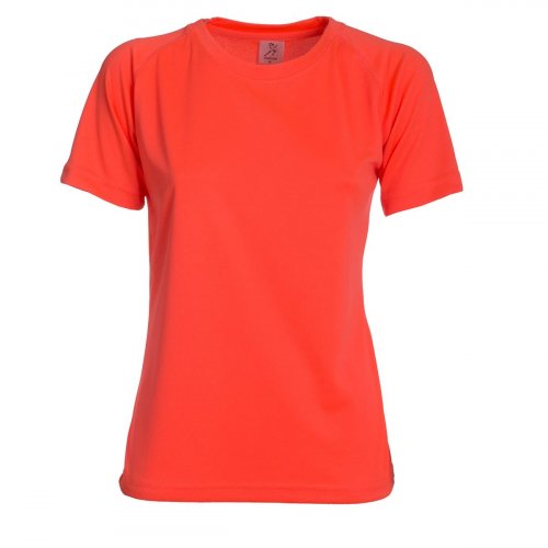T-shirt Run T-Women Fluo coral