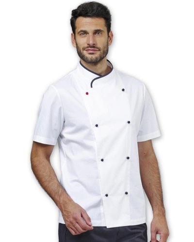 Giacca cuoco Davin manica corta Bianco