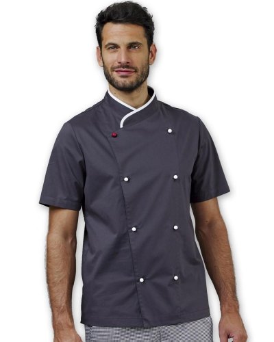 Giacca cuoco Davin manica corta Grigio