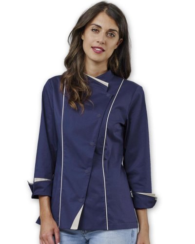 Giacca cuoca Claire Blu