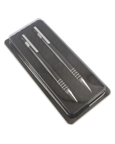Astuccio trasparente in PVC 16 x 7 cm Nero