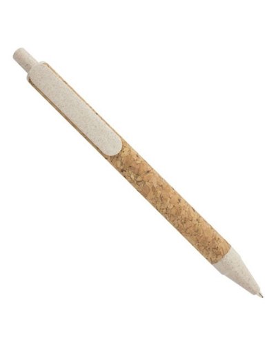 Penna in fibra e sughero Crema