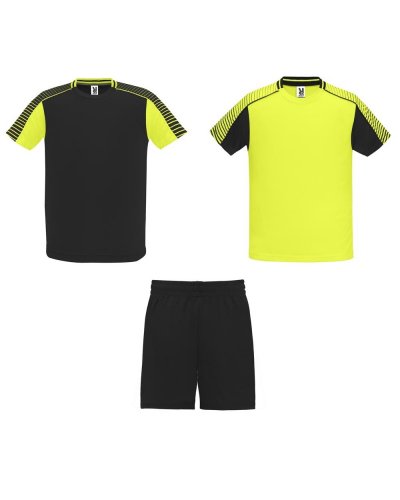Completo sportivo Juve Giallo Fluo / Nero