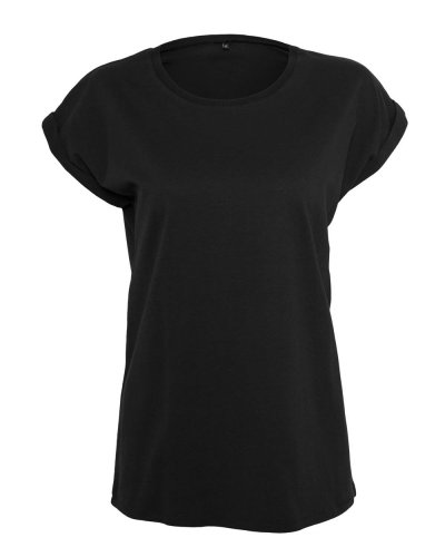 T-shirt donna manica corta Extended shoulder Black