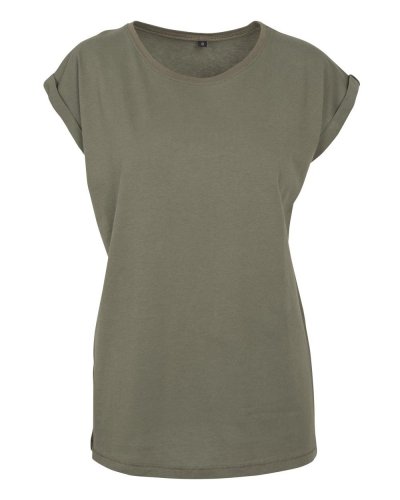 T-shirt donna manica corta Extended shoulder Olive