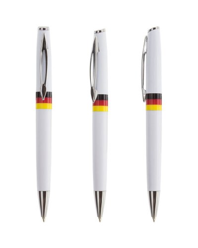 Penna nazionale in plastica con clip in metallo