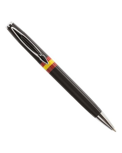Penna nazionale in plastica con clip in metallo Nero