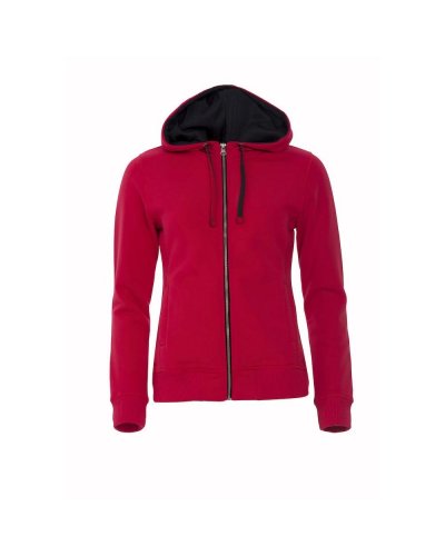 Classic Hoody Full Zip Ladies Rosso