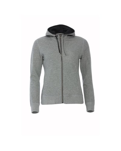 Classic Hoody Full Zip Ladies Grigio