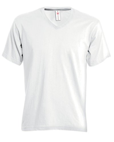T-shirt v-neck Bianco