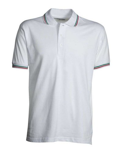 Polo unisex Italia Bianco