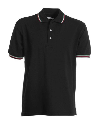 Polo unisex Italia Nero
