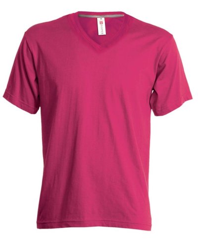 T-shirt v-neck Fuxia