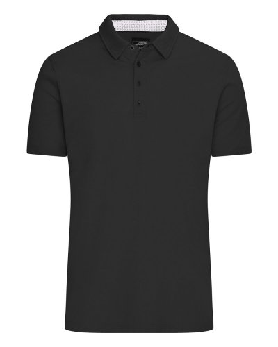 Polo da uomo Polo da uomo - James & Nicholson Black/ White / Titan