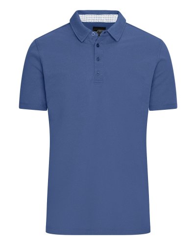 Polo da uomo Polo da uomo - James & Nicholson Navy / White / Liglt Blue